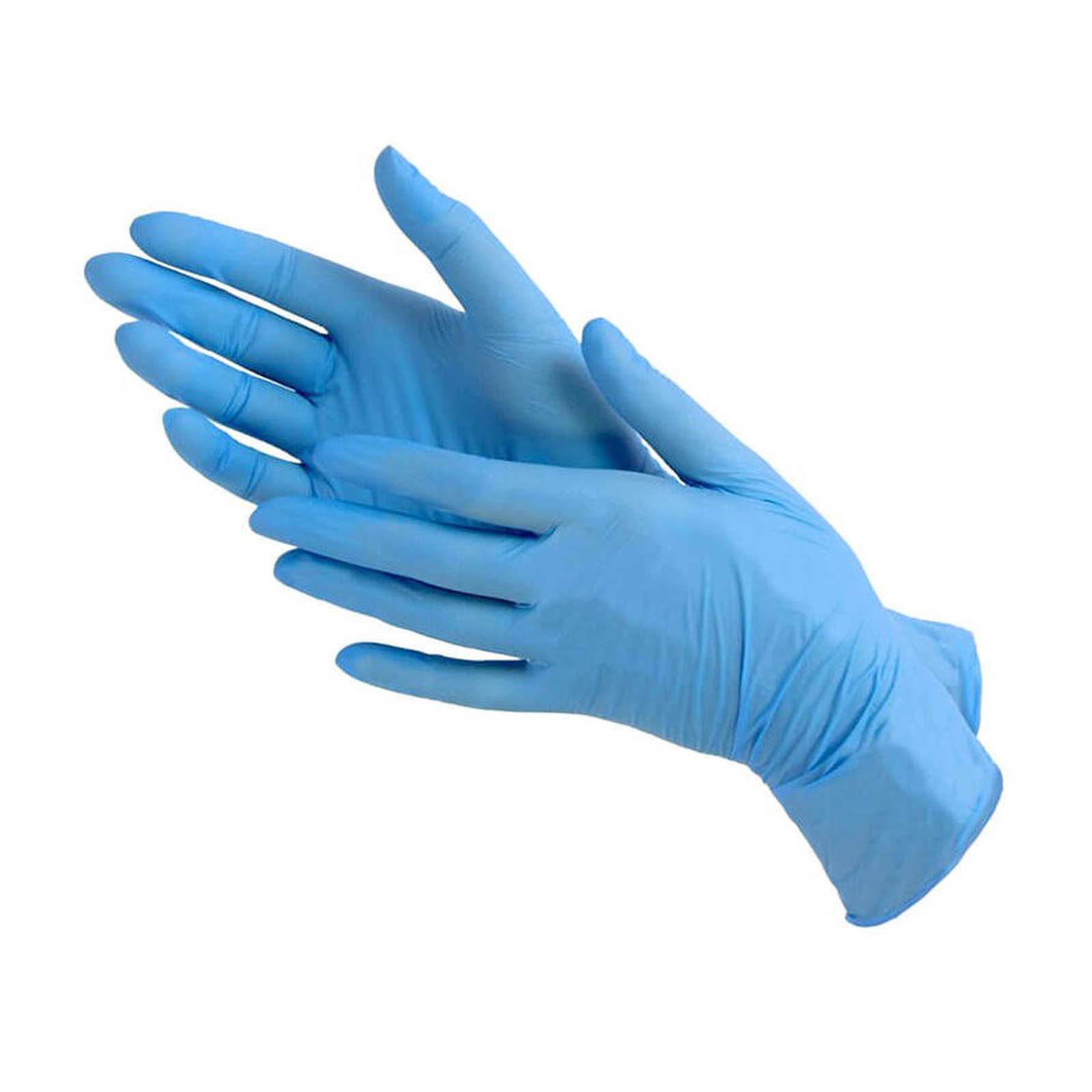 Перчатки нитриловые размер XL (в упаковке 200 шт.) голубые