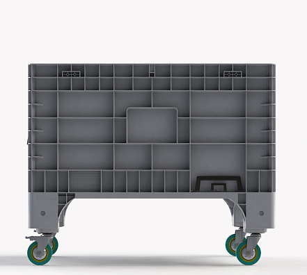 Контейнер iBox сплошной на колесах (1020*640*810) цвет серый