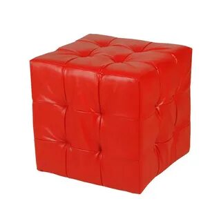 BN-007K Банкетка куб в квадрат (дутый) 430х420х420мм (красный)