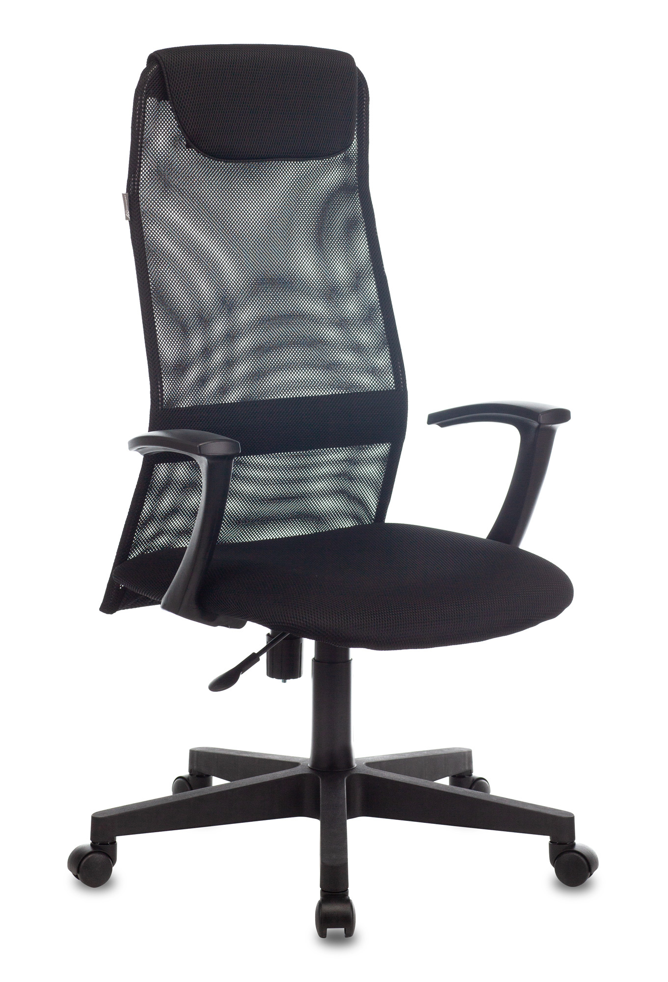 Кресло руководителя Бюрократ KB-8 черный TW-01 TW-11 сетка, ткань с подголов. крестовина пластик